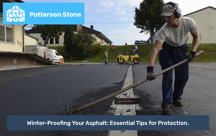 Crew installing a new asphalt driveway for winter protection